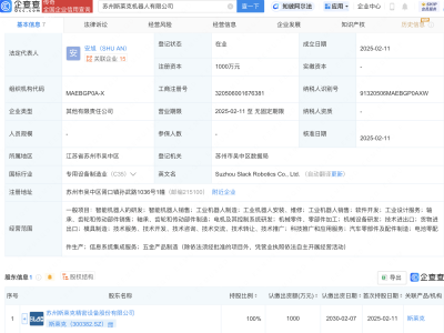 斯莱克全资控股，苏州斯莱克机器人公司正式成立！