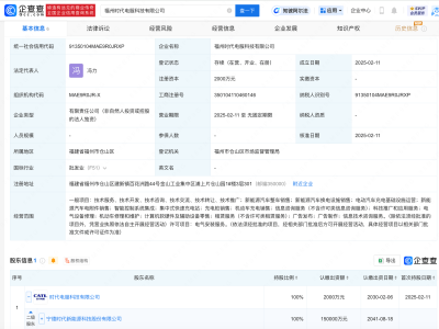 宁德时代福州新设子公司，专注新能源，注册资本达2000万