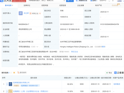 信质集团等成立智能机器人新公司