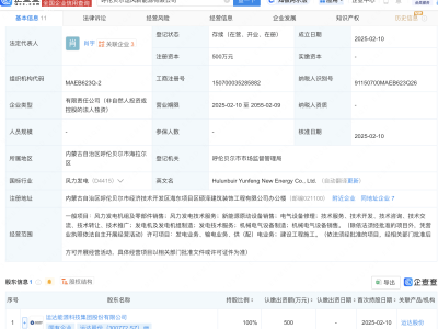 运达股份新能源版图再扩张，呼伦贝尔运风公司正式成立