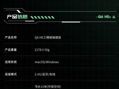 Keychron Q6 HE 三模磁轴键盘上市：0.1mmRT精度，可调键程新体验