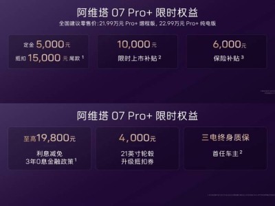 阿维塔07 Pro+焕新上市，标配华为智驾，21.99万起享豪华出行新体验！