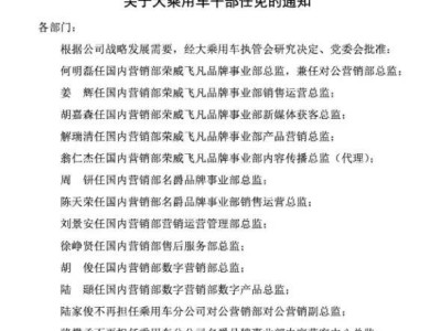 上汽集团大变革：自主乘用车板块迎来人事“大换血”，能否焕发新生？