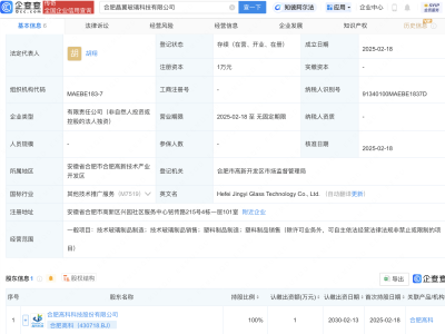 合肥高科全资控股新公司，晶翼玻璃科技正式亮相