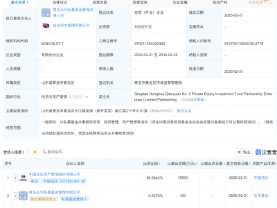 中国信达等联手成立青岛私募股权投资基金，出资额达1.52亿