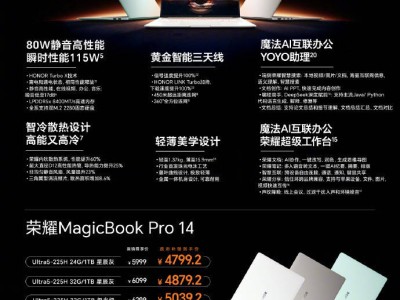 荣耀MagicBook Pro 14新品亮相：酷睿Ultra9处理器，性能与颜值并存？