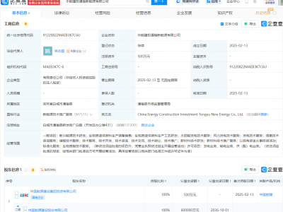中国能建新动作！通榆新能源公司成立，涉足新材料技术研发