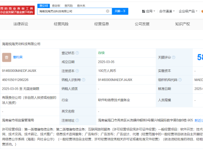 如鸢制作方海南新设公司，业务范围涵盖互联网游戏服务等