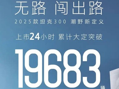 新款坦克300上市火爆，24小时大定近2万，再次击中消费者需求？