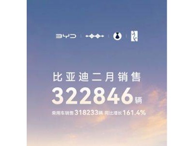 销量冠军！比亚迪2月全品牌总销量超32万辆！