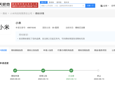 小米跨界新动向：商标服务竟包含卫生护垫？