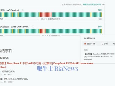 DeepSeek R1网页及API突发7分钟服务中断